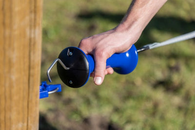 Ako producten poortgreep premium rvs blauw met veerbegrenzer
