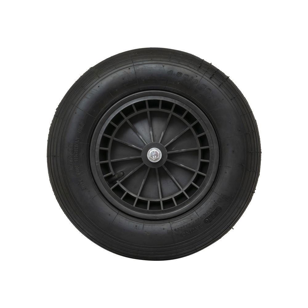 Producten wiel 400x8 2ply band kunststof velg zwart as 13cm mm