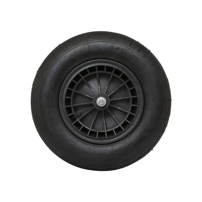 Producten wiel 4 00x8 2ply band kunststof velg zwart as 13cm mm