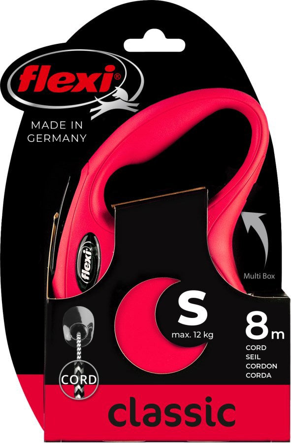 Flexi producten rollijn new classic koord rood s 8 meter tot 12kg