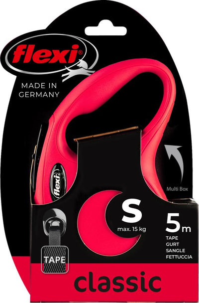 Flexi producten rollijn new classic band rood s 5 meter tot 15kg
