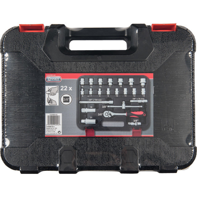 Connex producten dopsleutelset profi 3 8 22 delig