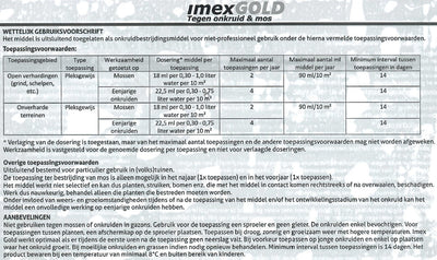 Producten imex gold tegen onkruid en mos 450ml