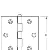 Producten scharnier verzinkt rechte hoeken losse pen 63x63cm