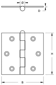 Producten scharnier verzinkt rechte hoeken losse pen 89x89cm - afbeelding 2