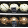Decoris kerstballenset glas a 3 stuks camel 8cm
