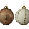 Decoris kerstballenset glas a 3 stuks camel 8cm