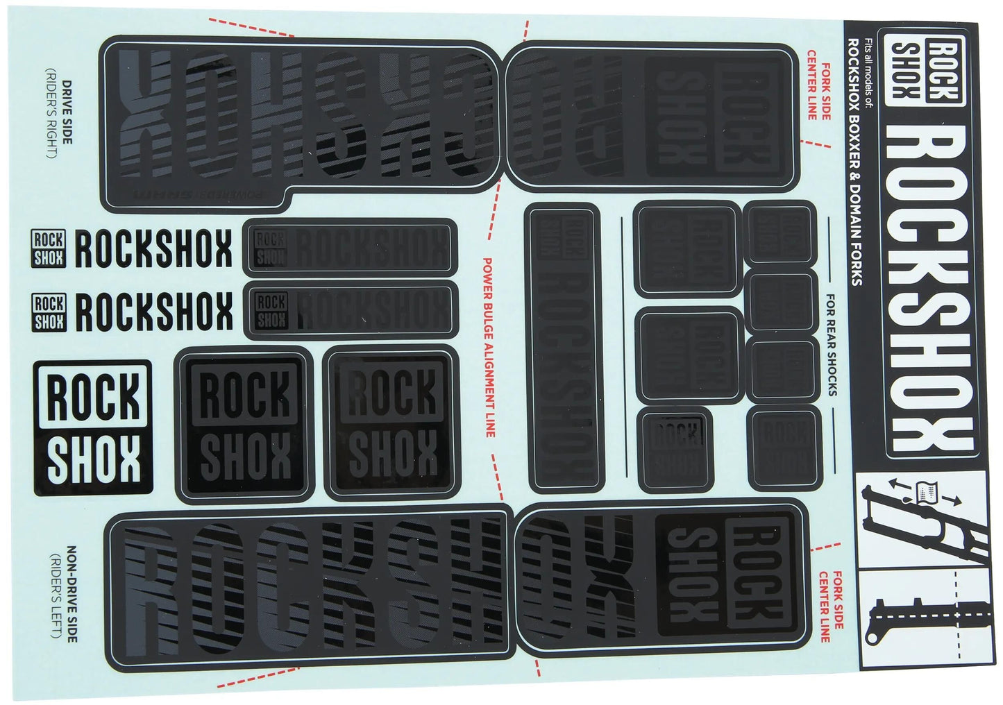 Rockshox decor set decal set stealth
