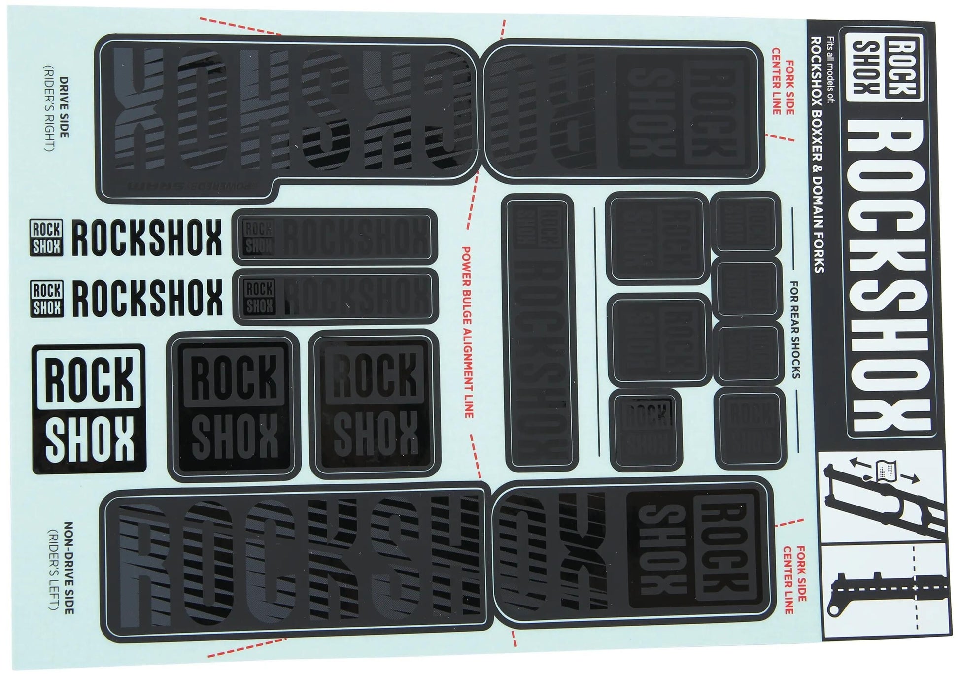 Rockshox decor set decal set stealth