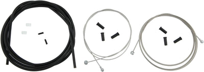Contec remkabelset stop+ ct brake cable set stop+ steel fr+rear compl black