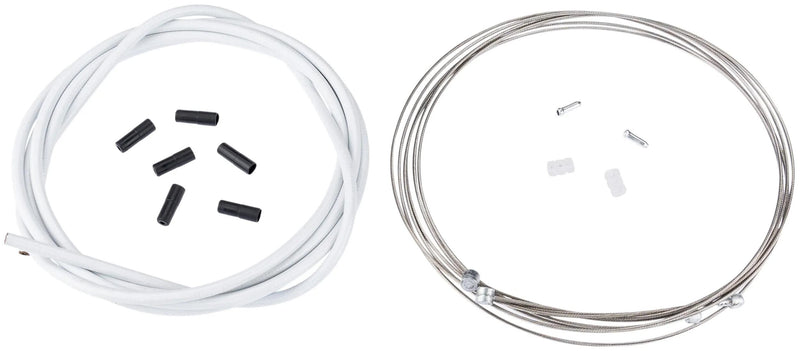 Contec remkabelset stop+ ct brake cable set stop+ steel fr+rear compl white