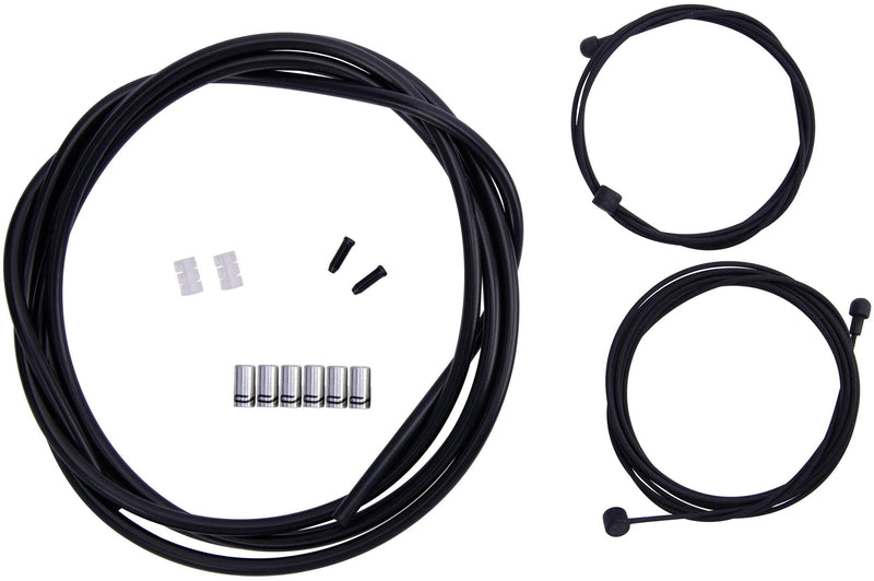 Contec remkabelset stop++ ct brake cable set stop++ steel fr+rear compl black