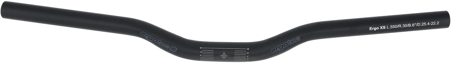 Ergotec stuur atb xs 25,4 550mm 6� mat zwart