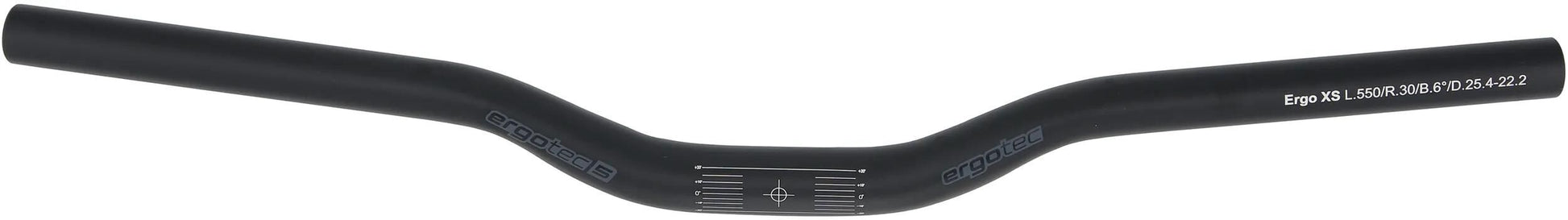 Ergotec stuur atb xs 25,4 550mm 6� mat zwart