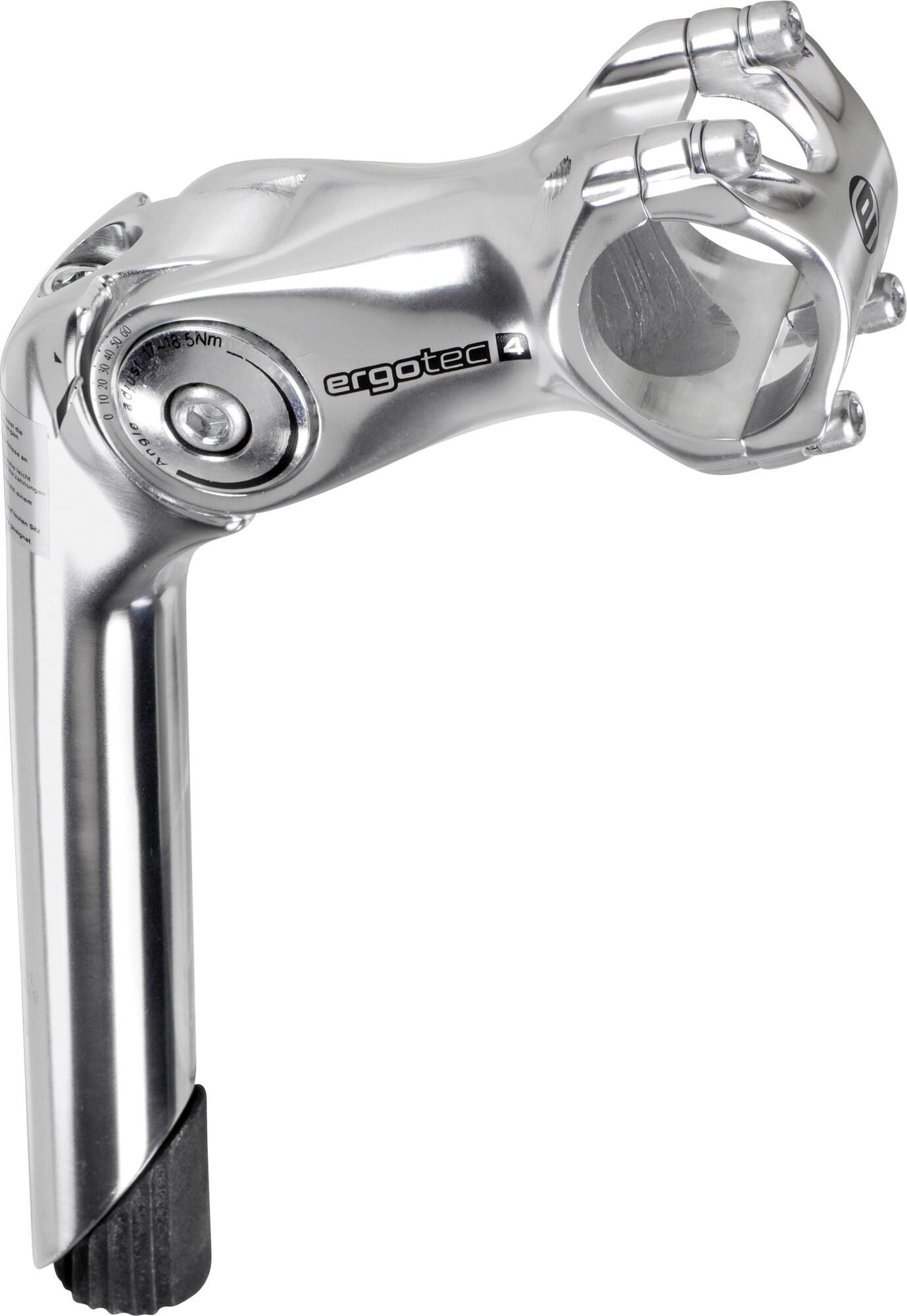 Ergotec stuurpen octopus 2 stem ergotec octopus 2 tube 90 180mm silver