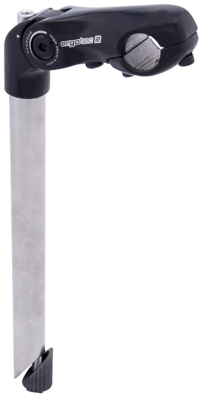 Ergotec stuurpen kobra verstelbaar rvs 25,4 300x90 25,4 mm - zwart zilver