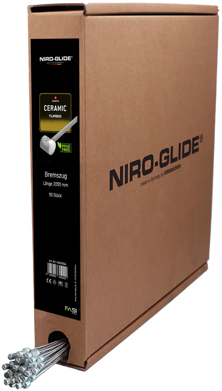 Niro-glide bremsinnenzug turbo niro glide ceramic brakes roller nipple 800mm