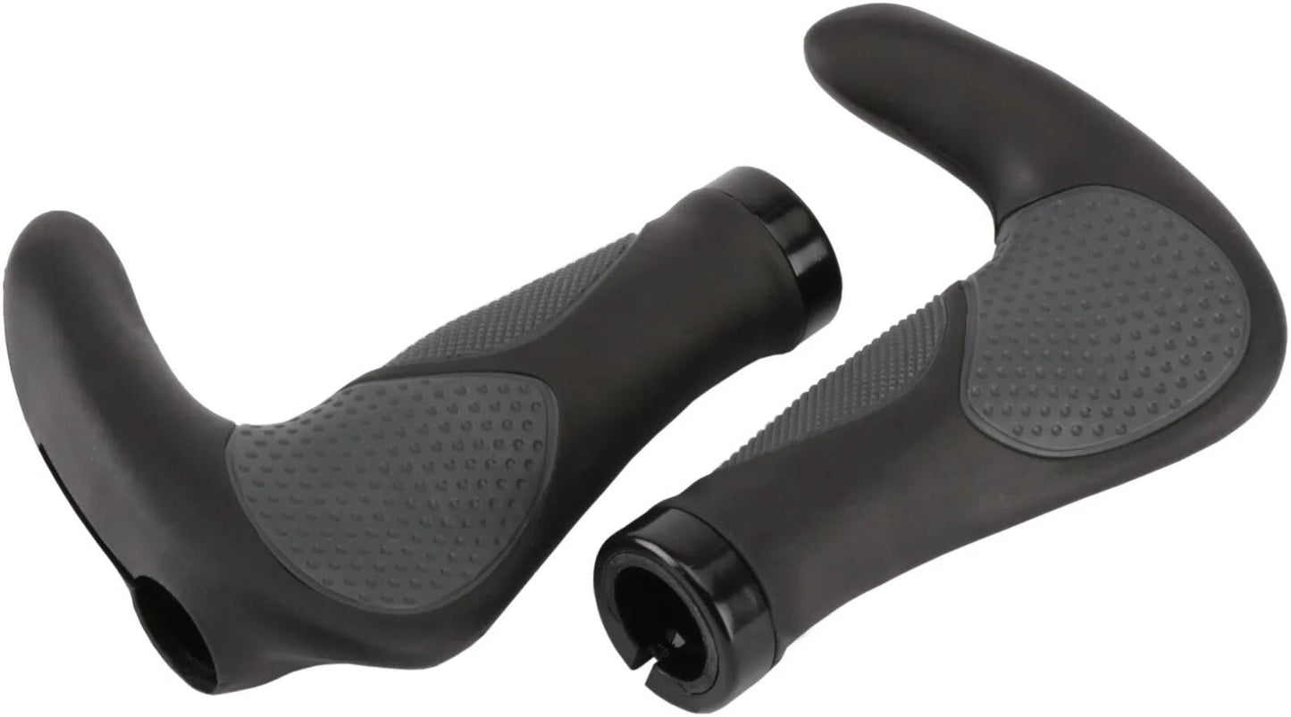 Ergotec handvatten oslo bar ends lang lang zwart grijs