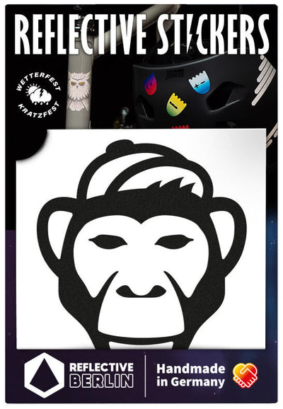 Reflective berlin reflexaufkleber decals ref.sticker ref.berlin monkey black