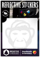 Reflective berlin reflex-sticker decals ref.sticker ref.berlin monkey white