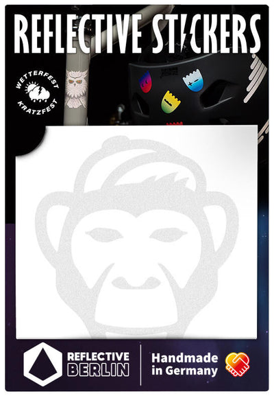 Reflective berlin reflexaufkleber decals ref.sticker ref.berlin monkey white