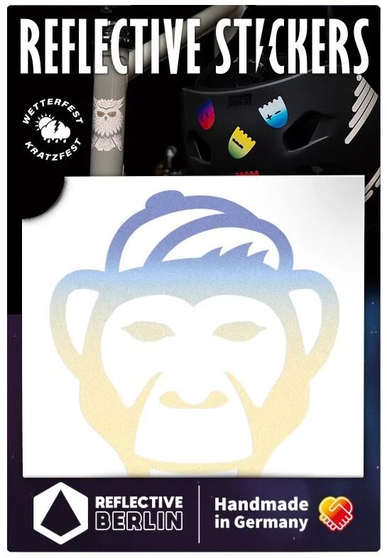 Reflective berlin reflex-sticker decals ref.sticker ref.berlin monkey summer