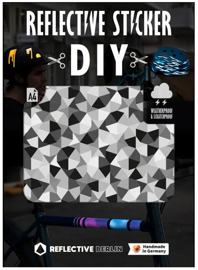 Reflective berlin reflex-sticker diy reflective sticker diy sh sticker kites darts gray