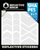 Reflective berlin reflex-sticker shapes refl.sticker refl.berlin chevrons white