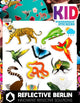 Reflective berlin reflex-sticker k.i.d. ref.sticker re.berlin kid jungle