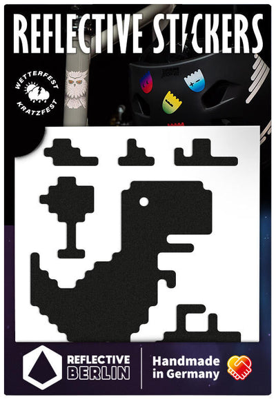 Reflective berlin reflexaufkleber decals ref.sticket ref.berlin decals t-rex black
