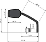 Contec achteruitkijkspiegel e-view evo gl ct rear-view mirror e-vie evo gl dazz m.g-link - afbeelding 1