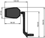 Contec achteruitkijkspiegel e-view evo ct rear-view mirror e-vie evo l m.dazz lens - afbeelding 1