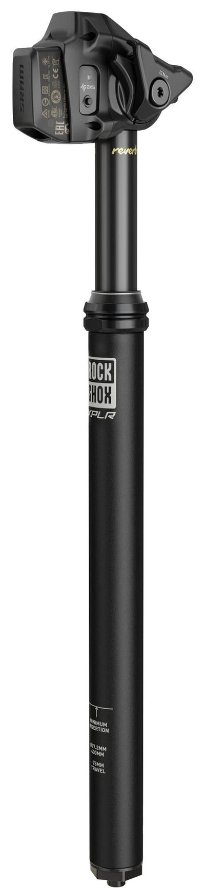 Rockshox zadelpen reverb axs 27,2 75mm verstelbaar 400mm zonder remote