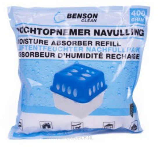 Benson navulling vochtopnemer vochtvreter 400gr | 2 stuks