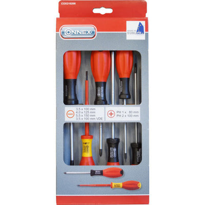 Connex schroevendraaier plat kruis set 6 delig