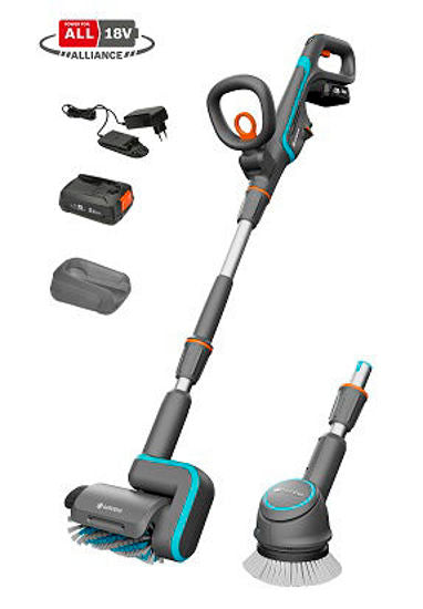 Gardena accu-multireiniger aquabrush universal 04 18v p4a set vloerreiniger (grijs turquoise, 14842-20)