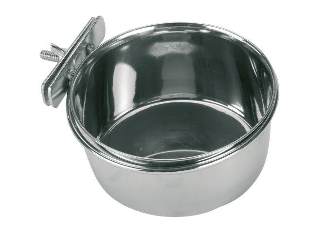 Kerbl rvs bakje 600 ml 12 cm schroefbevestiging voor vogels