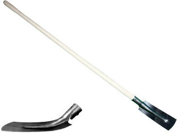 De wit kabelschop 12cm breed met 130cm knopsteel
