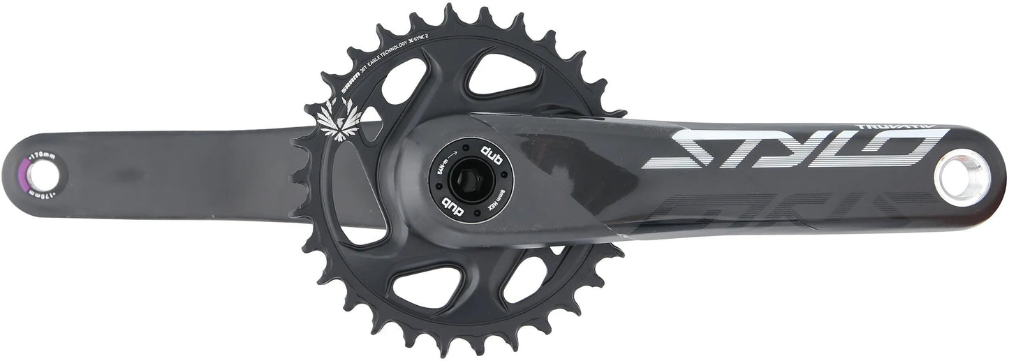Truvativ crankstel stylo carbon eagle crank set stylo car.eagle 30t.dub fatbike
