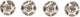 Silca bout screw silver 4pcs.