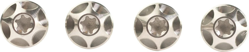 Silca bout screw silver 4pcs.