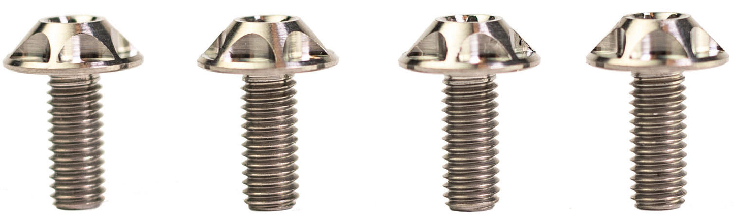 Silca bout screw silver 4pcs.