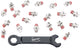 Contec pedaal pins r-pins+ ct pedal pins r-plus steel silver 20pcs in.key