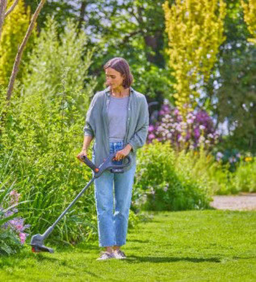 Gardena gazontrimmer easytrim 25 18v grastrimmer (grijs turquoise, accu en oplader niet inbegrepen)