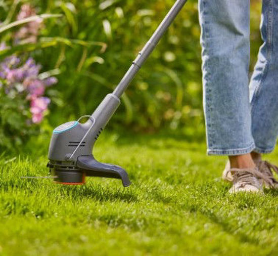 Gardena gazontrimmer easytrim 25 18v grastrimmer (grijs turquoise, accu en oplader niet inbegrepen)