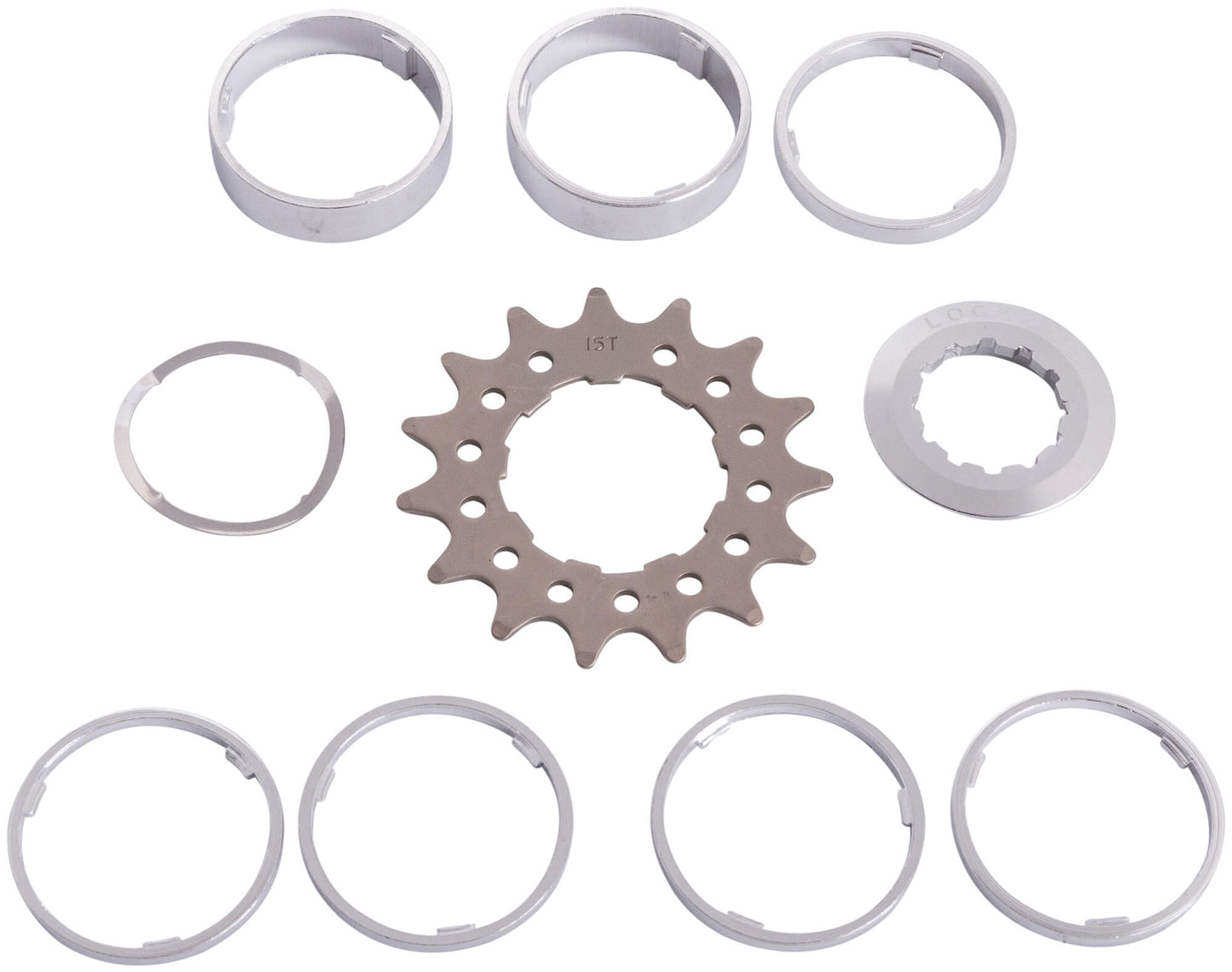 Point steek-tandwiel sprocket w.spacer set 15t