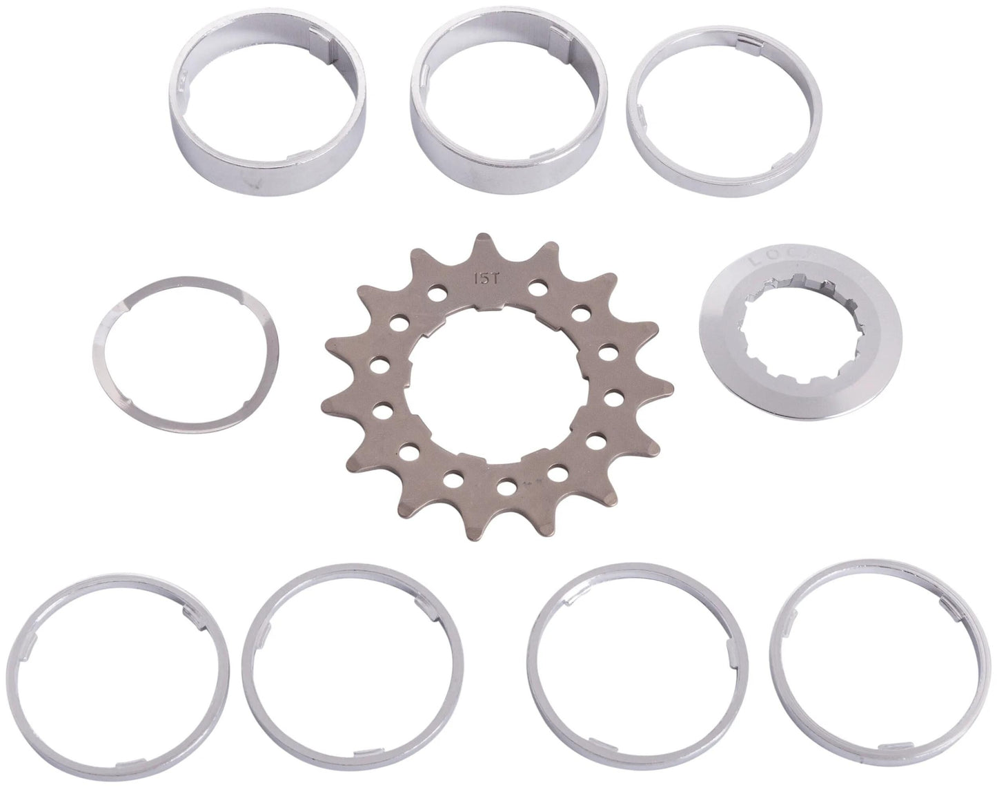 Point steek-tandwiel sprocket w.spacer set 15t