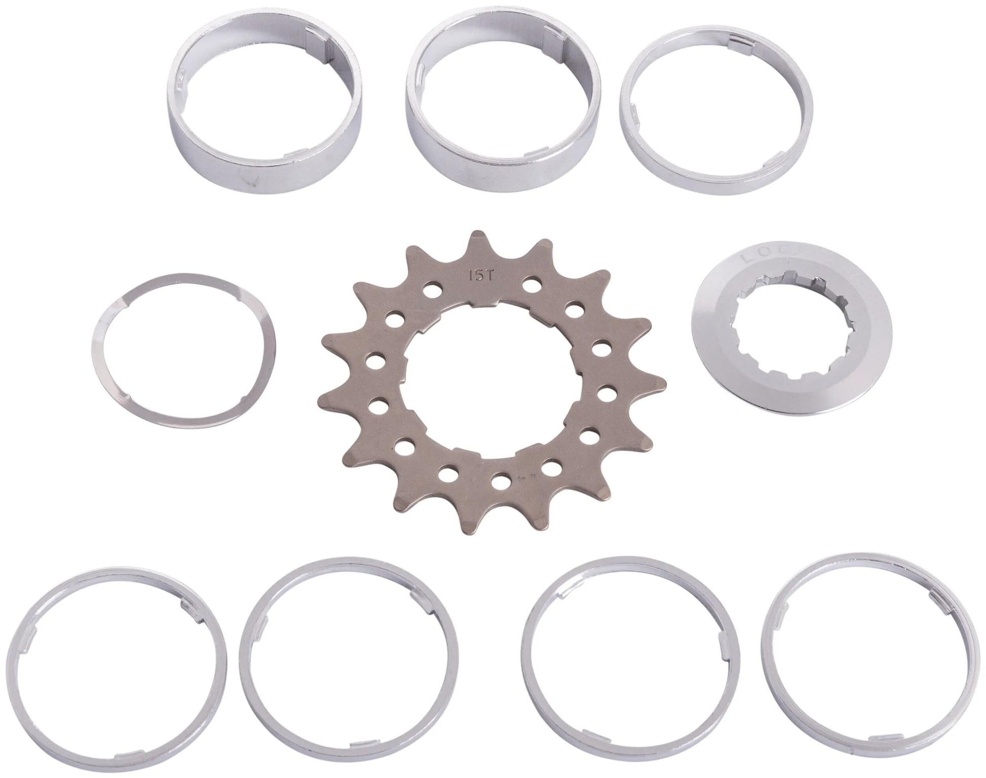 Point steek-tandwiel sprocket w.spacer set 15t