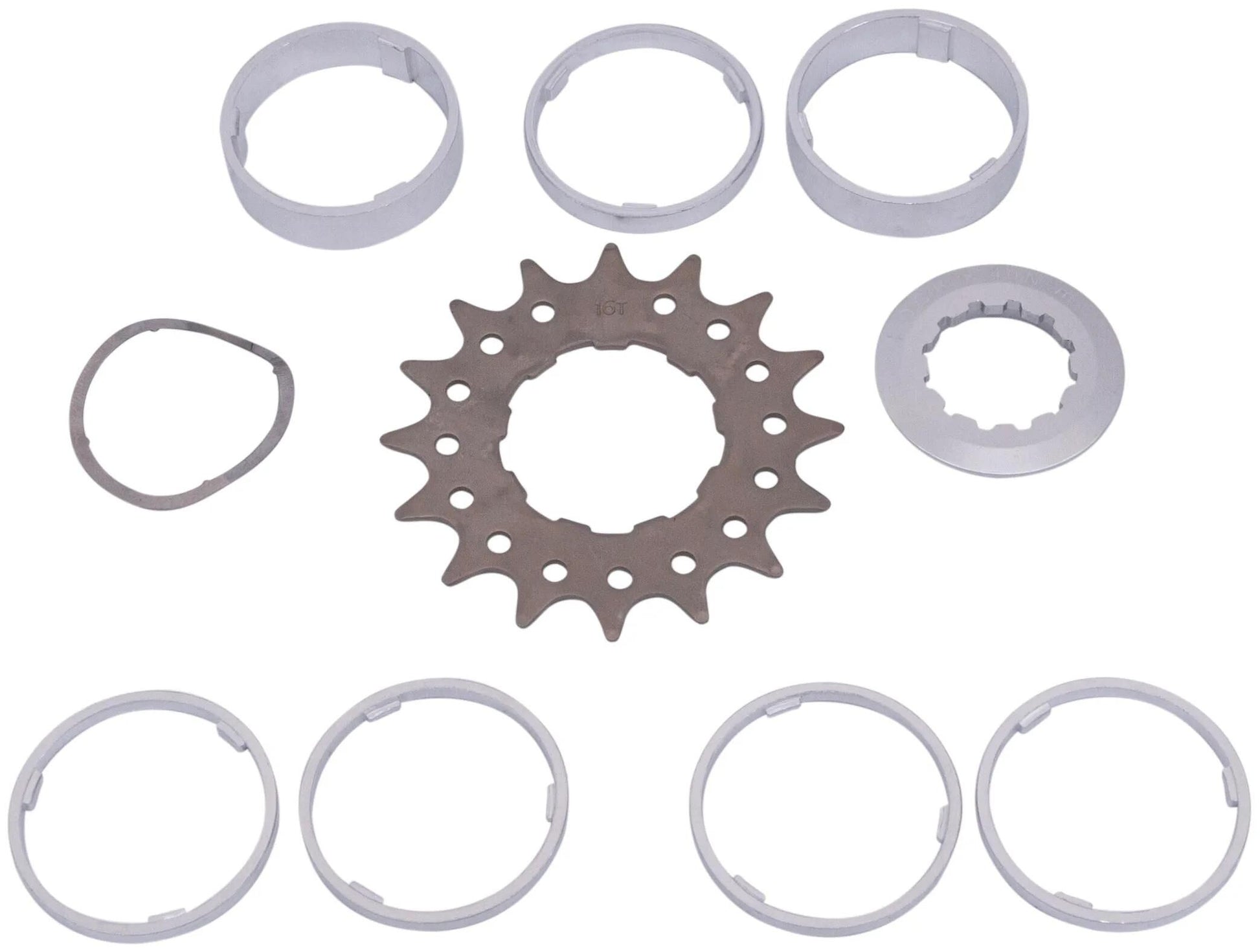 Point steek-tandwiel sprocket w.spacer set 16t