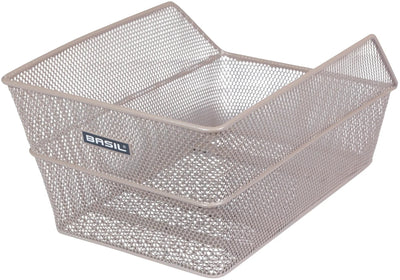 Basil fietsmand cento achtermand 24 x 38,5 x 11 cm - nude metallic
